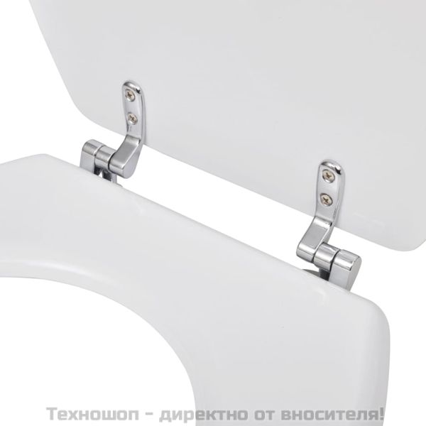 WC тоалетна седалка МДФ капак изчистен дизайн бяла