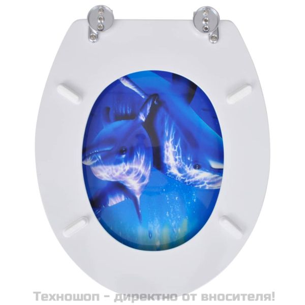 WC тоалетна седалка МДФ капак делфини