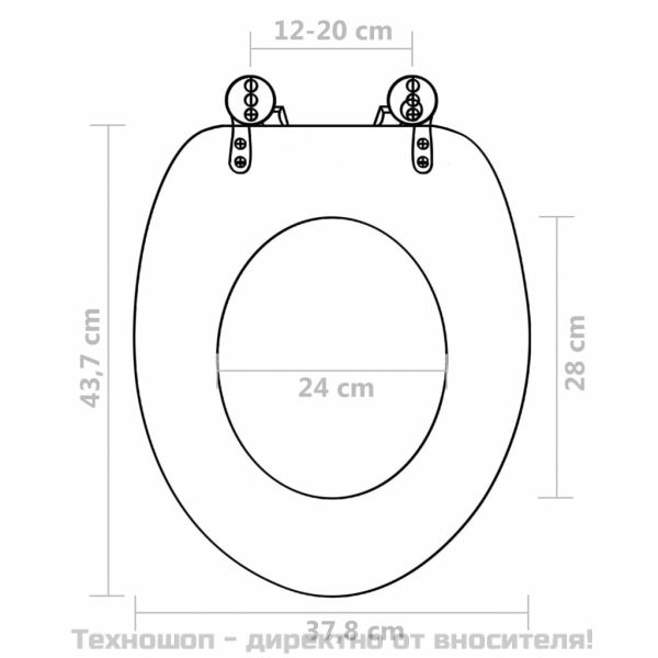 WC тоалетна седалка МДФ капак делфини