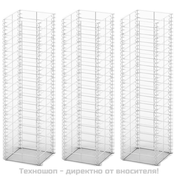 Комплект габиони, 3 бр, поцинкована тел, 25x25x100 см