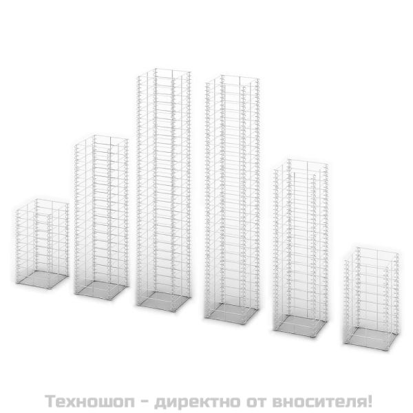 Комплект габионни кошове, 6 бр, поцинкована тел