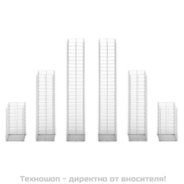 Комплект габионни кошове, 6 бр, поцинкована тел