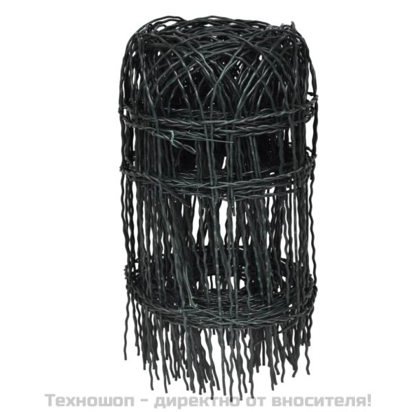 Ограда за тревни площи, прахово боядисана тел, 10х0,4 м