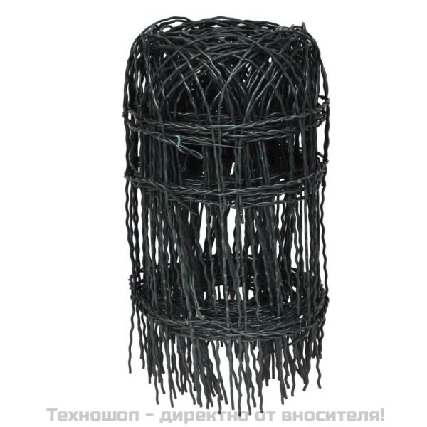 Ограда за тревни площи, прахово боядисана тел, 25х0,4 м