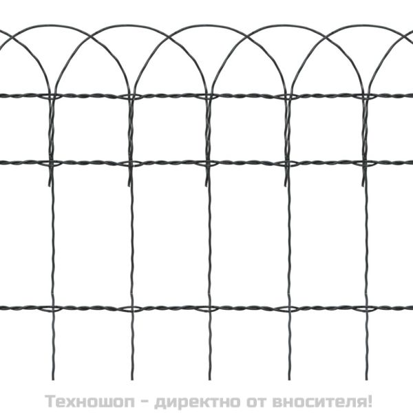 Ограда за тревни площи, прахово боядисана тел, 25х0,4 м