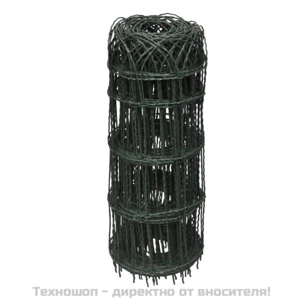 Ограда за тревни площи, прахово боядисана тел, 10х0,65 м