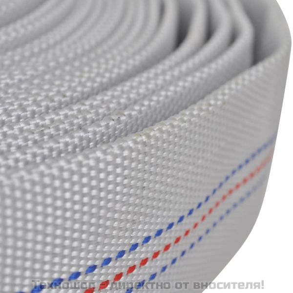 Пожарен шланг плосък маркуч 30 м съединители Щорц тип D 1 инч