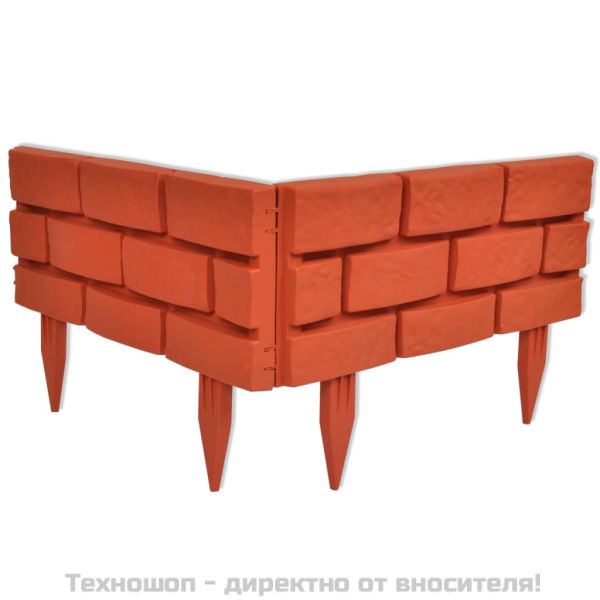 Палисади за тревни площи с тухлен дизайн 11 бр