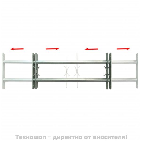 Регулируема решетка за прозорци с 2 напречни пръта 1000-1500 мм
