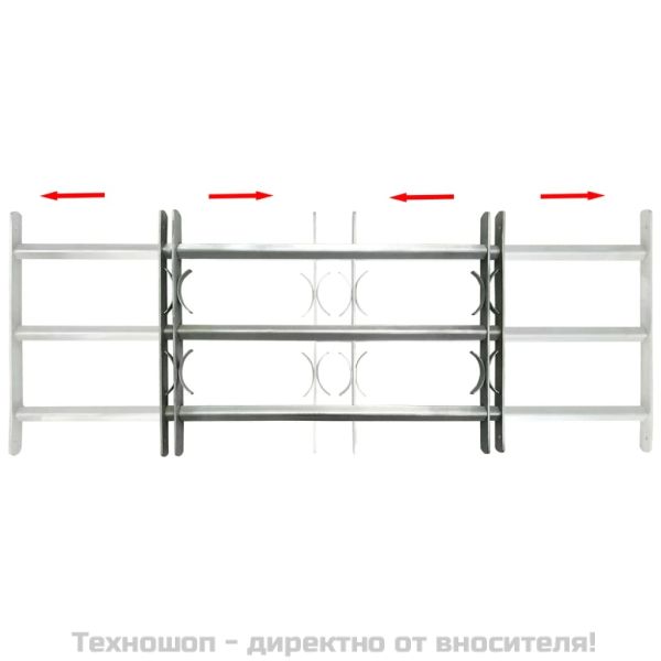 Регулируема решетка за прозорци с 3 напречни пръта 700-1050 мм