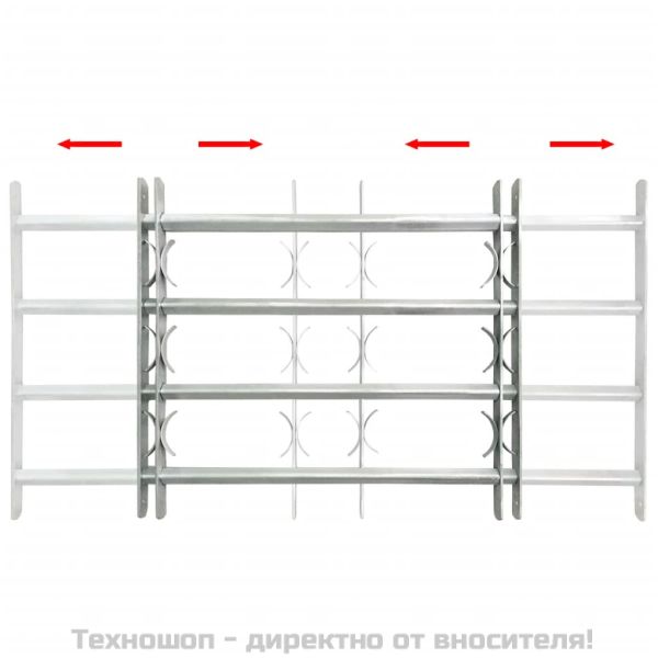 Регулируема решетка за прозорци с 4 напречни пръта 1000-1500 мм