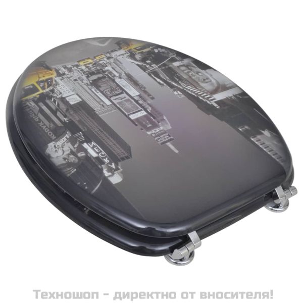 Тоалетна седалка с MDF капак, дизайн "Ню Йорк"