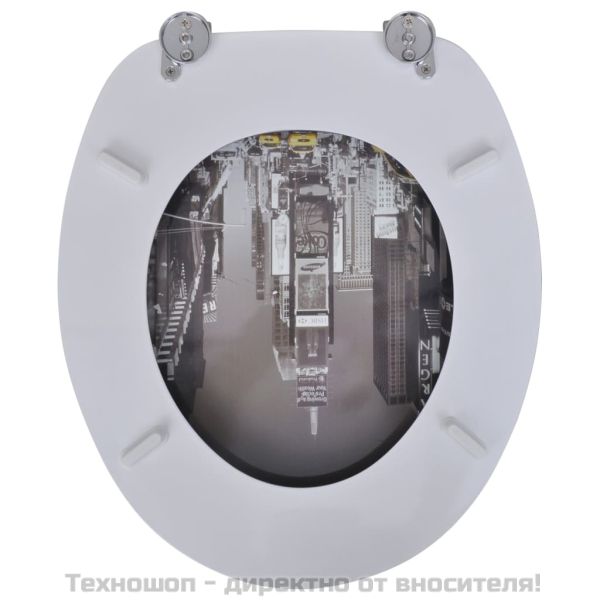 Тоалетна седалка с MDF капак, дизайн "Ню Йорк"