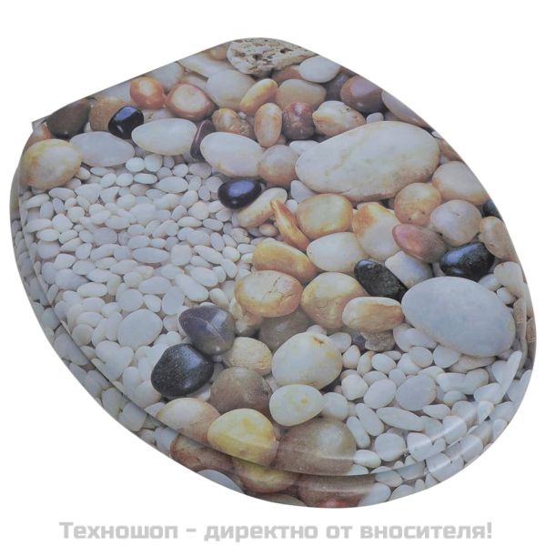 Тоалетна седалка с MDF капак, дизайн "Камъчета"