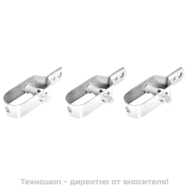 Оградна мрежа с колове и клинове поцинкована стомана 25x0,8 м