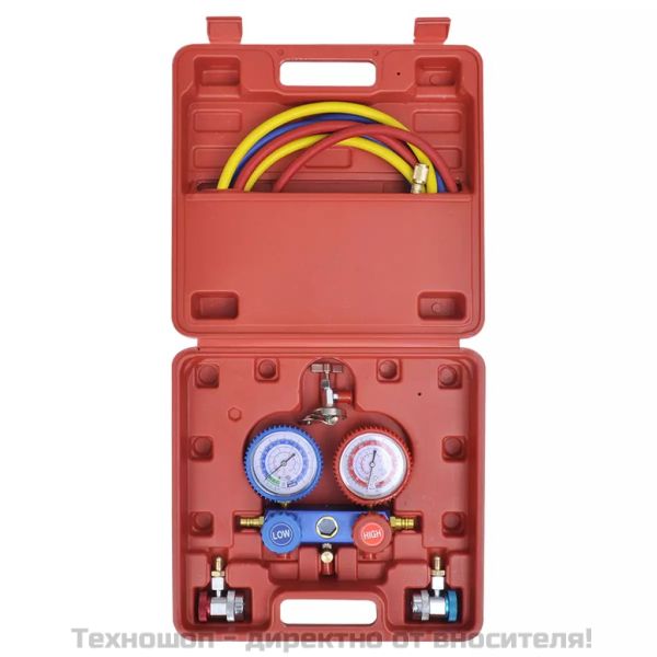 Манометричен блок, двоен, в куфар за инструменти