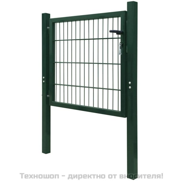2D Оградна порта (единична) зелена 100x80 см