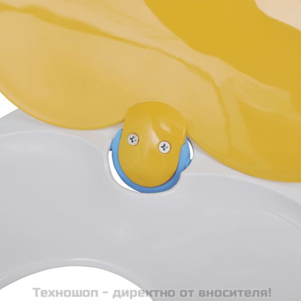 Тоалетна седалка плавно затваряне, бяло и жълто, възрастни/деца