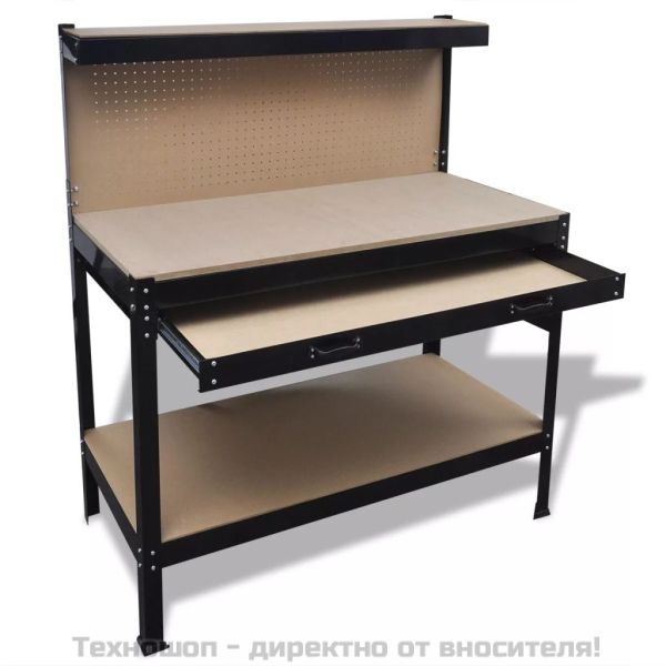 Работна маса с чекмедже и стена за инструменти