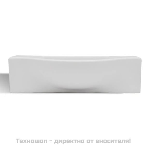 Керамична мивка за баня с отвор за смесител, бяла