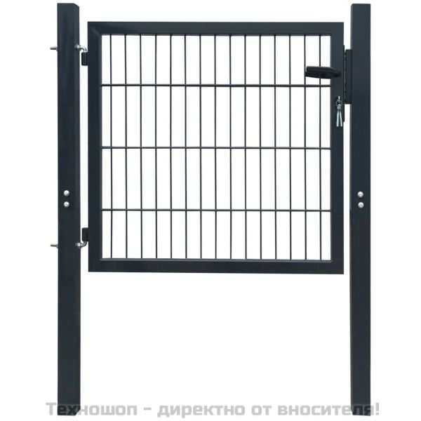 Порта за ограда, стомана, антрацит, 105x150 см