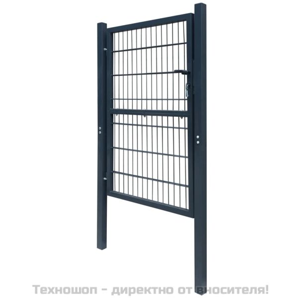 Порта за ограда, стомана, 106x248 см, антрацит