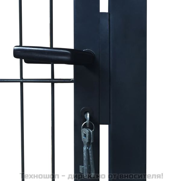 Порта за ограда, стомана, 106x248 см, антрацит