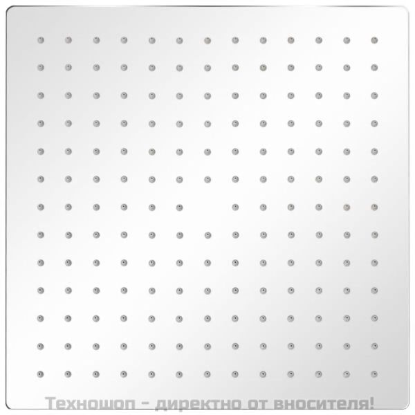 Душ пита, неръждаема стомана, квадратна форма, 30x30 cm