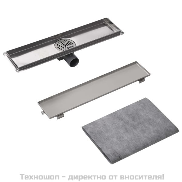 Линеен душ канал, 530x140 мм, неръждаема стомана