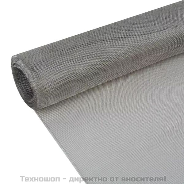 Мрежа против насекоми неръждаема стомана 100x1000 см сребриста