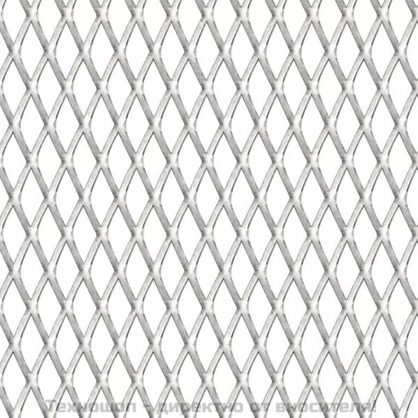 Мрежа оградна, неръждаема стомана, 100x85 см, 20x10x2 мм