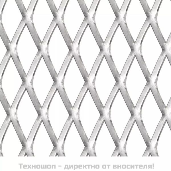 Мрежа оградна, неръждаема стомана, 100x85 см, 20x10x2 мм