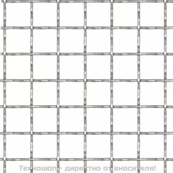 Гофрирана мрежа, неръждаема стомана, 50x50 см, 11x11x2 мм