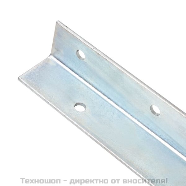 L-образни земни анкери, 12 бр, галванизирана стомана, 5x5x50 см