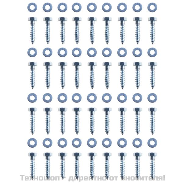 L-образни земни анкери, 12 бр, галванизирана стомана, 5x5x50 см