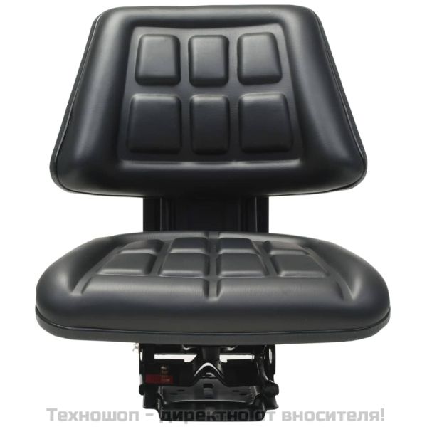 Седалка за трактор с окачване, черна