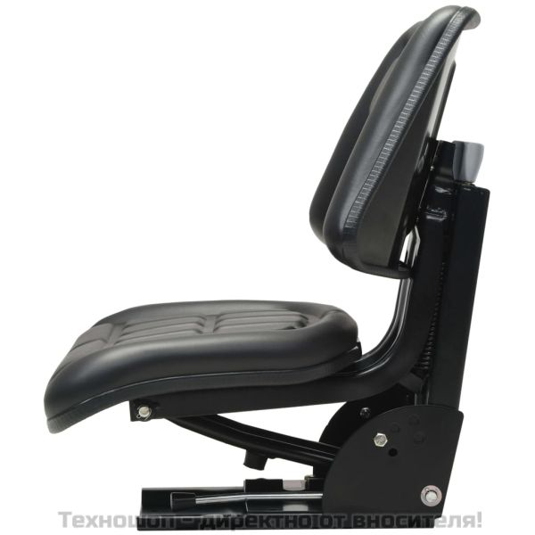 Седалка за трактор с окачване, черна