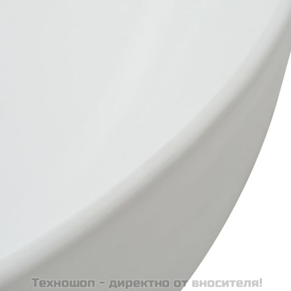 Керамична мивка, кръгла, бяла, 41,5x13,5 см