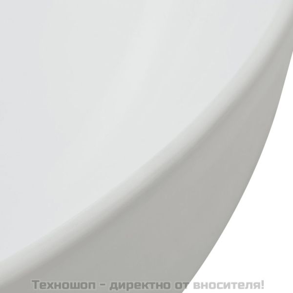 Керамична триъгълна мивка, бяла, 50,5x41х12 см