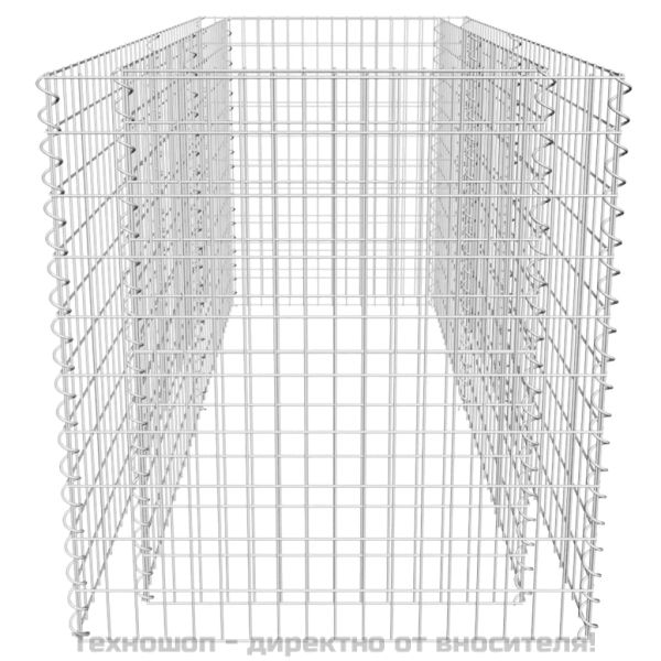 Габион повдигната леха, стомана, 180x90x100 см, сребрист