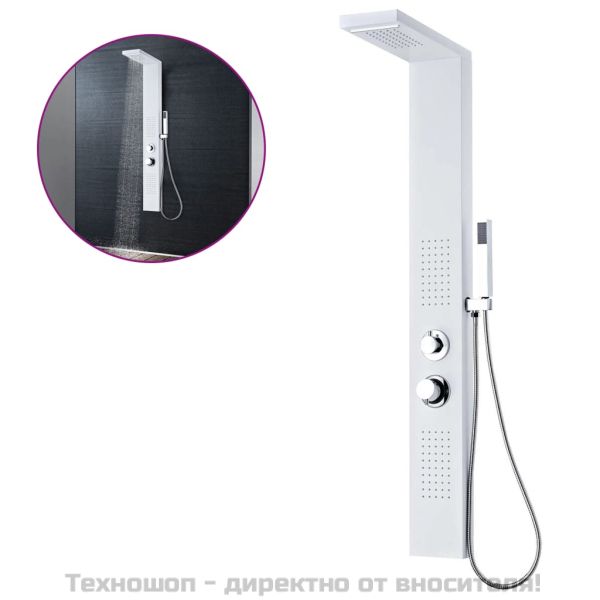 Система душ панел от алуминий, матирано бяло