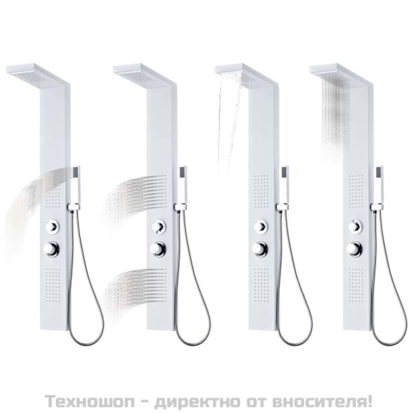 Система душ панел от алуминий, матирано бяло