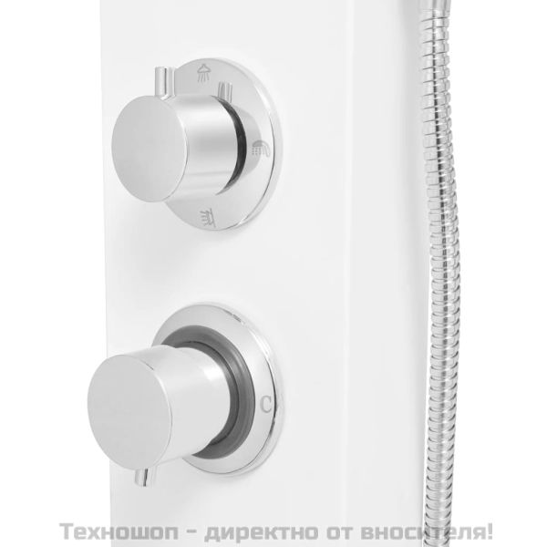 Система душ панел от алуминий, матирано бяло