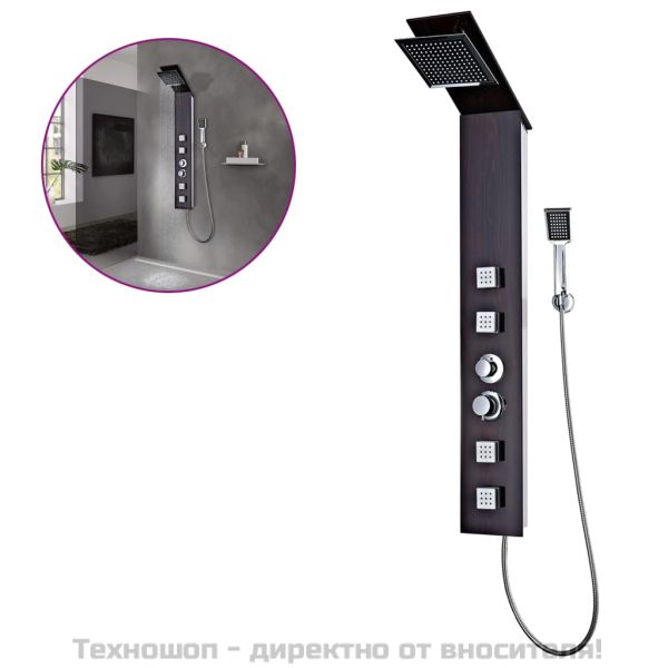 Система душ панел, кафяво стъкло