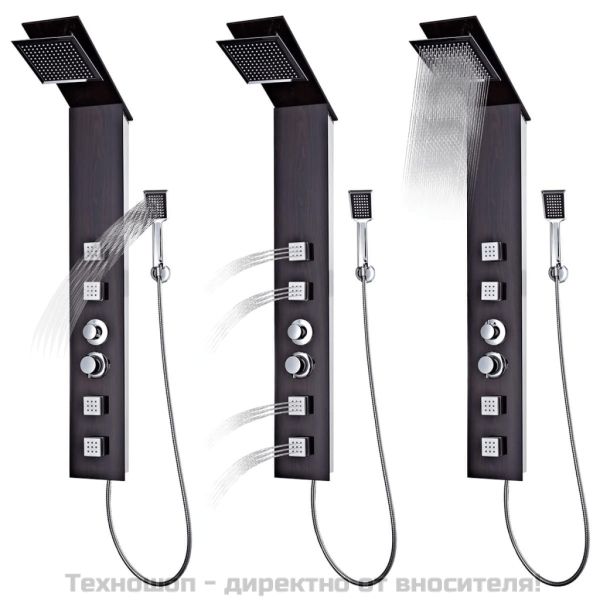 Система душ панел, кафяво стъкло