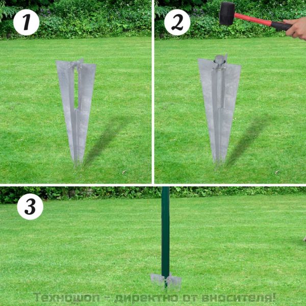 Евромрежа, стомана, 25x0,8 м, зелена