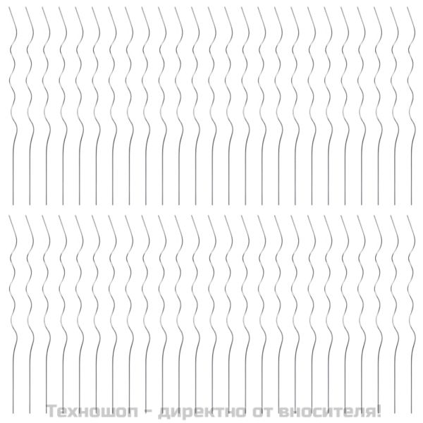 50 бр Спирални колчета за растения, 110 см, поцинкована стомана