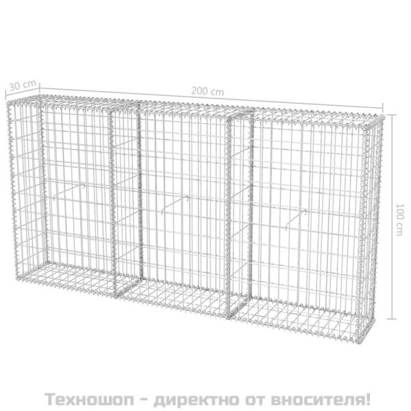 Габионна кошница, стомана, 100x50x100 cм