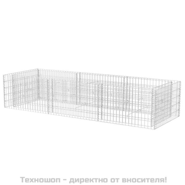Габион повдигната леха, стомана, 270x90x50 см