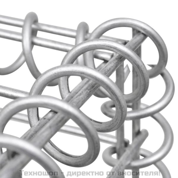 Габион ограда за подвижна кофа за смет, стомана, 110x100x120 cм